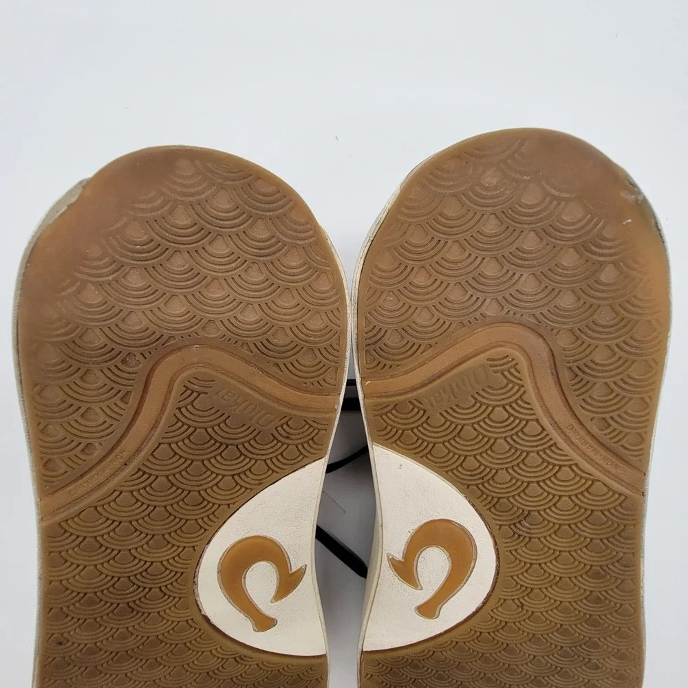 Olukai Lae'ahi Li'ili Men's Sz 10.5 Shoes Brown Leather Comfort Casual Sneakers